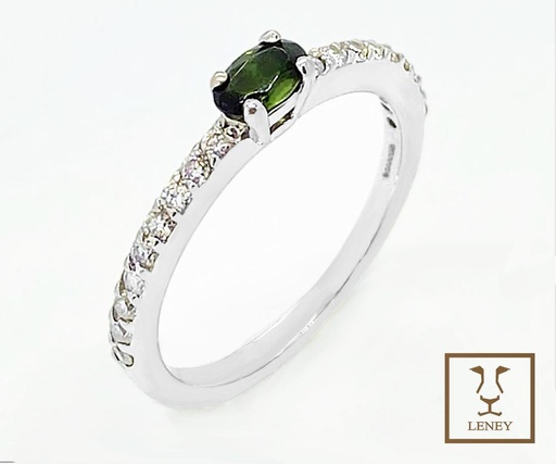[1168W11] ANILLO CINTILLO BRILLANTES 0.20CT